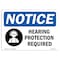 Signmission OSHA, Hearing Protection Required With Symbol, 14in X 10in Rigid Plastic, OS-NS-P-1014-L-13385 OS-NS-P-1014-L-13385 - alternate 1